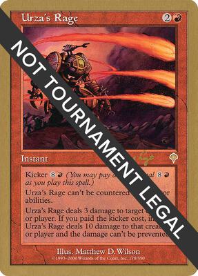Urza's Rage - 2001 Tom van de Logt (INV) card from World Championship Decks