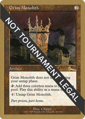 Grim Monolith - 1999 Kai Budde (ULG) card from World Championship Decks