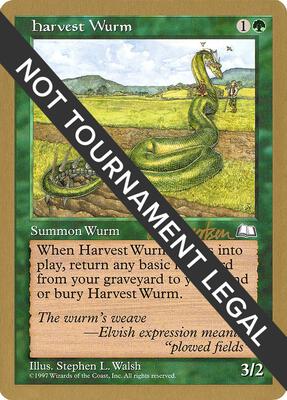 Harvest Wurm - 1997 Svend Geertsen (WTH) card from World Championship Decks