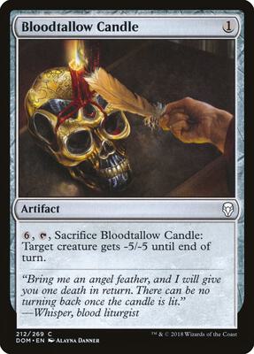 Bloodtallow Candle card from Dominaria