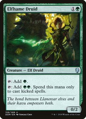 Elfhame Druid card from Dominaria