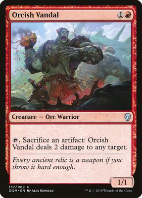 Orcish Vandal card from Dominaria