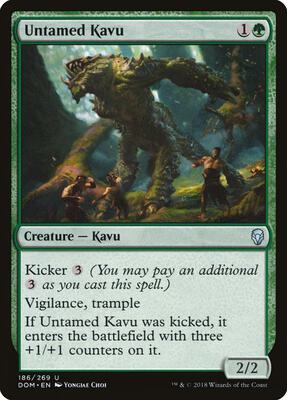 Untamed Kavu card from Dominaria