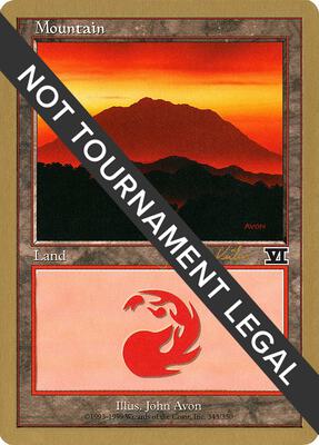 Mountain (343) - 2000 Janosch Kuhn (6ED) card from World Championship Decks