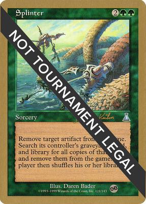 Splinter - 2000 Janosch Kuhn (UDS) (SB) card from World Championship Decks