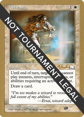 Abeyance - 1998 Brian Hacker (WTH) (SB) card from World Championship Decks