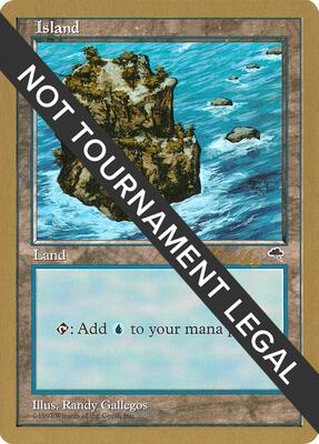 Island (Rocky Path) - 1998 Randy Buehler (TMP) card from World Championship Decks
