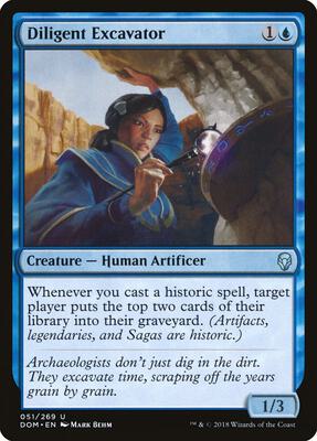 Diligent Excavator card from Dominaria