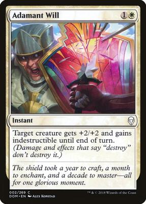 Adamant Will card from Dominaria