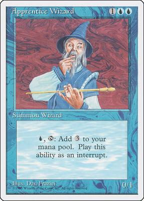 Apprentice Wizard card from Fourth Edition