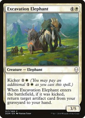 Excavation Elephant card from Dominaria