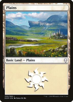 Plains (250) card from Dominaria