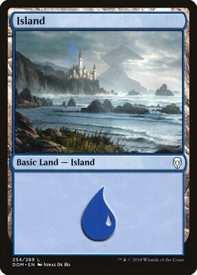 Island (254) card from Dominaria