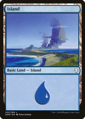 Island (255) card from Dominaria