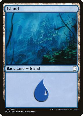 Island (256) card from Dominaria