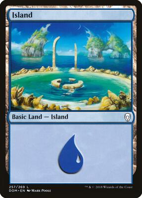 Island (257) card from Dominaria