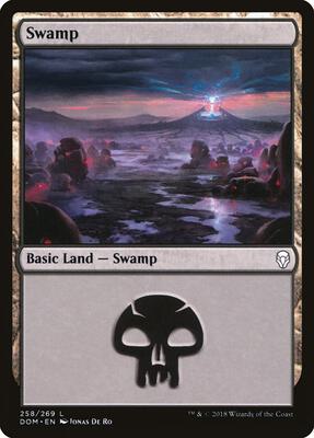 Swamp (258) card from Dominaria