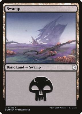 Swamp (259) card from Dominaria