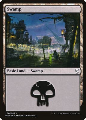 Swamp (260) card from Dominaria