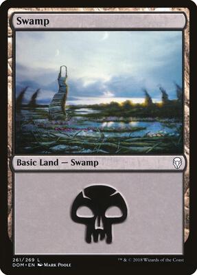 Swamp (261) card from Dominaria