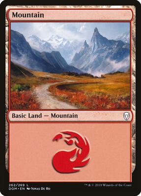 Mountain (262) card from Dominaria