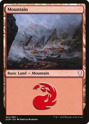 Mountain (264) card from Dominaria