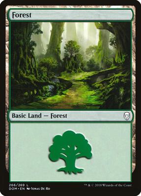 Forest (266) card from Dominaria