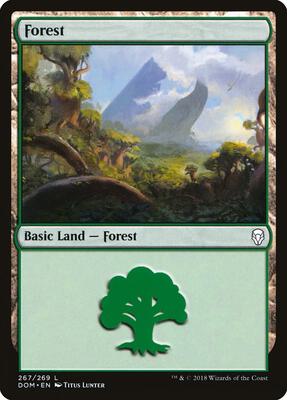 Forest (267) card from Dominaria