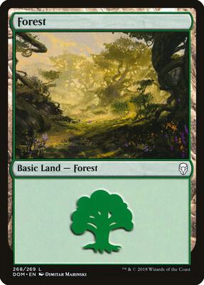 Forest (268) card from Dominaria