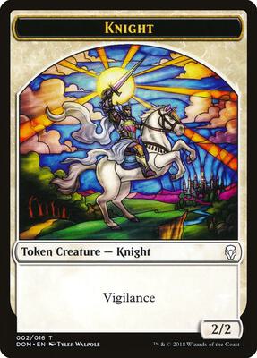 Knight Token (002) card from Dominaria