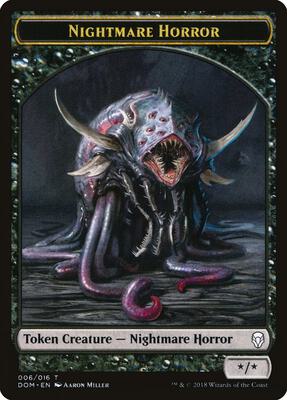 Nightmare Horror Token card from Dominaria