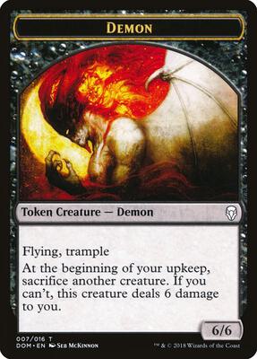 Demon Token card from Dominaria