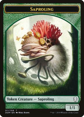 Saproling Token (011) card from Dominaria