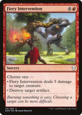 Fiery Intervention card from Dominaria