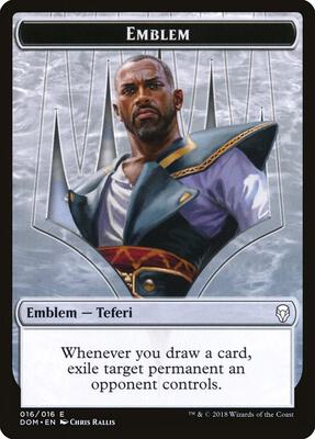 Emblem - Teferi, Hero of Dominaria card from Dominaria