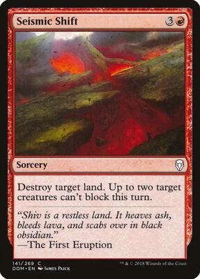 Seismic Shift card from Dominaria