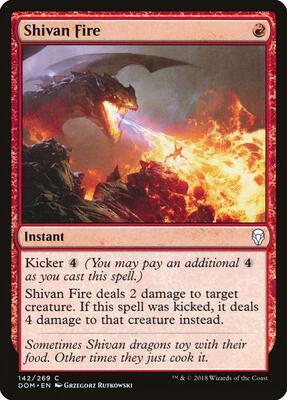 Shivan Fire card from Dominaria
