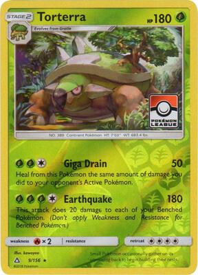 Torterra - 9/156 (Pokemon League) card from League & Championship Cards