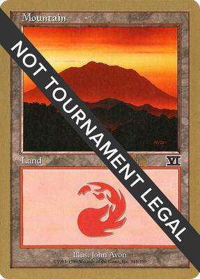 Mountain (343) - 1999 Mark Le Pine (6ED) card from World Championship Decks