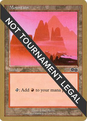 Mountain (346) - 1999 Mark Le Pine (USG) card from World Championship Decks