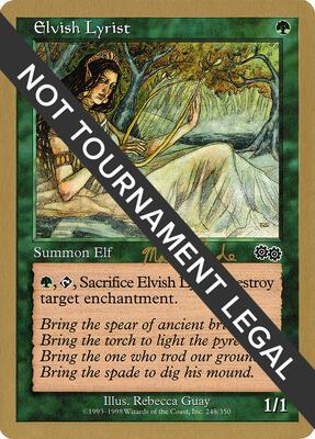 Elvish Lyrist - 1999 Matt Linde (USG) card from World Championship Decks