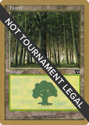 Forest (349) - 1999 Matt Linde (6ED) card from World Championship Decks