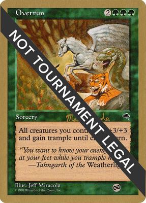 Overrun - 1999 Matt Linde (TMP) (SB) card from World Championship Decks