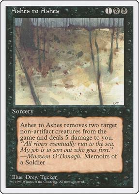 Ashes to Ashes card from Fourth Edition