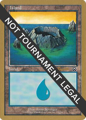 Island (335) - 2001 Alex Borteh (MMQ) card from World Championship Decks
