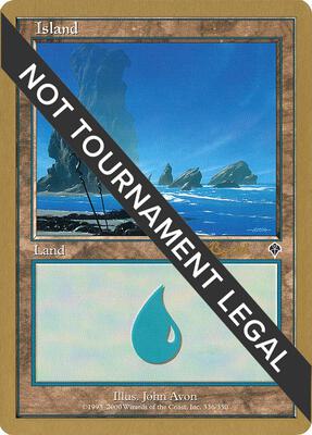 Island (336) - 2001 Alex Borteh (INV) card from World Championship Decks