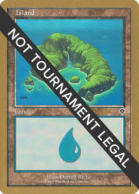Island (338) - 2001 Alex Borteh (INV) card from World Championship Decks