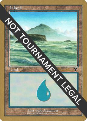 Island (333) - 2001 Alex Borteh (7ED) card from World Championship Decks