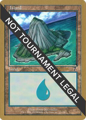 Island (335) - 2001 Antoine Ruel (7ED) card from World Championship Decks