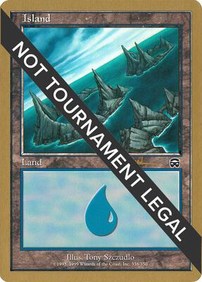 Island (338) - 2001 Antoine Ruel (MMQ) card from World Championship Decks